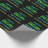 Papier Cadeau Thème amusant de l'informatique numérique 86ème an (Coin)