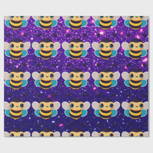 Papier Cadeau Thème Charmant et Mignon Inspiré des Abeilles