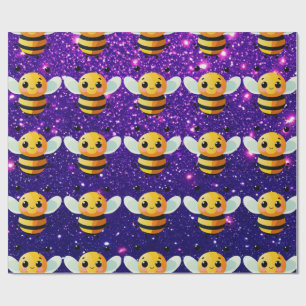 Papier Cadeau Thème Charmant et Mignon Inspiré des Abeilles