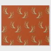 Papier Cadeau Thème Chasseur Cerf Antlers Enveloppe Cadeau (Plat)