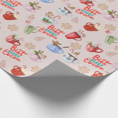 Papier Cadeau Thème Chocolat Chaud, Noël (Coin)