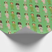 Papier Cadeau Thème d'amis en pyjama pour les filles mignonnes (Coin)