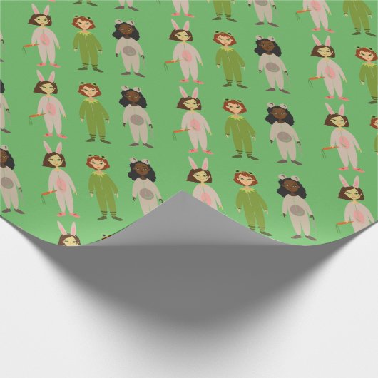 Papier Cadeau Thème d'amis en pyjama pour les filles mignonnes (Coin)