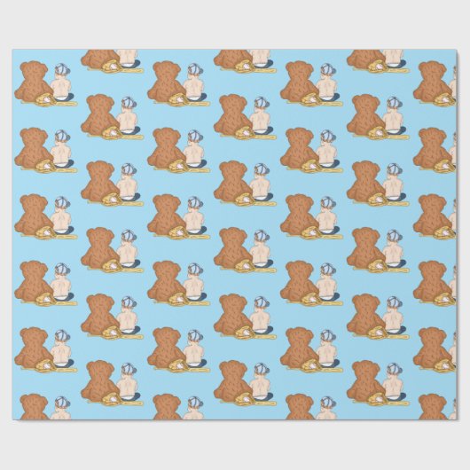 Papier Cadeau Thème De Baseball Lil' Slugger (Plat)