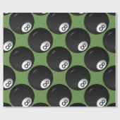 Papier Cadeau Thème de billard Eight Ball (Plat)