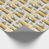 Papier Cadeau Thème de construction Véhicules Motifs cadeaux de (Coin)