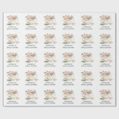 Papier Cadeau Thème de fête de fiançailles avec aquarelle person (Plat)