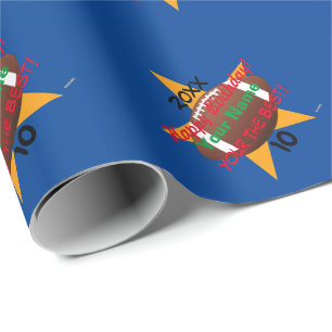 Papier Cadeau Thème de football Personnalisé Anniversaire Cadeau