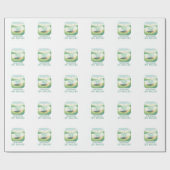 Papier Cadeau Thème de golf personnalisé (Plat)