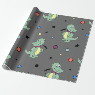 Papier Cadeau Thème de jungle personnalisé pour anniversaire