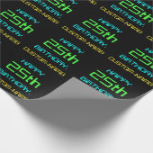 Papier Cadeau Thème de l'informatique numérique amusante 25ème a (Coin)