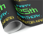 Papier Cadeau Thème de l'informatique numérique amusante 25ème a (Coin rond)