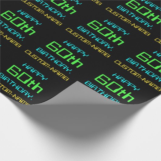 Papier Cadeau Thème de l'informatique numérique amusante 60ème a (Coin)