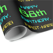 Papier Cadeau Thème de l'informatique numérique amusante 88ème a (Coin rond)