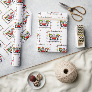Papier Cadeau Thème de Noël "Cute Pingouin"