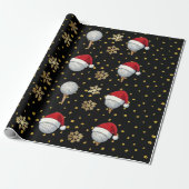 Papier Cadeau Thème de Noël de golf (Déroulé)