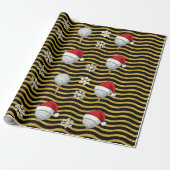 Papier Cadeau Thème de Noël de golf  (Déroulé)