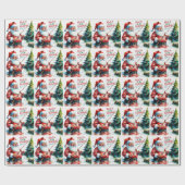 Papier Cadeau Thème de Noël de pêche (Plat)