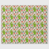 Papier Cadeau Thème de Noël de Pickleball (Plat)