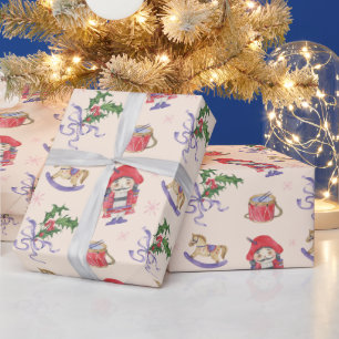 Papier Cadeau Thème de noël des noisettes