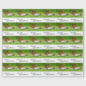 Papier Cadeau Thème de Noël du baseball (Plat)