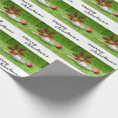 Papier Cadeau Thème de Noël du baseball (Coin)