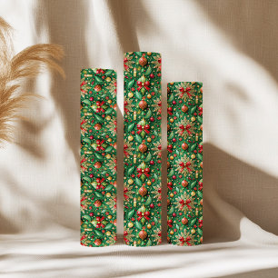 Papier Cadeau Thème de Noël Festif Motif Coloré