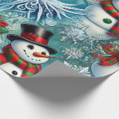 Papier Cadeau thème de noël jack frost and snowman (Coin)