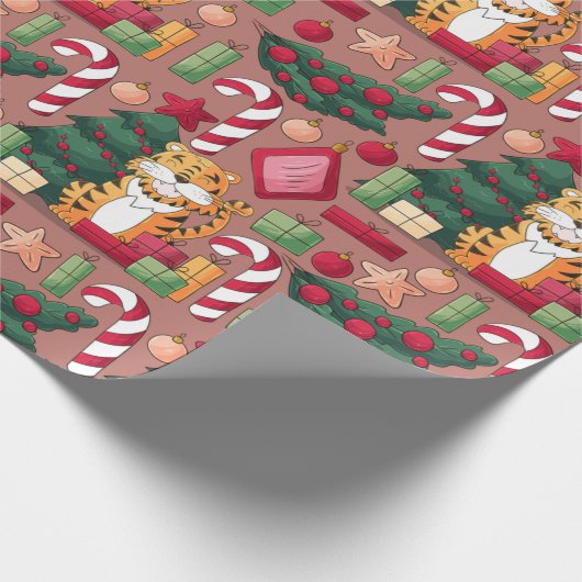 Papier Cadeau thème de Noël motif (Coin)