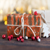 Papier Cadeau Thème de Noël motif verdure fleurs blanches