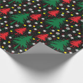 Papier Cadeau Thème de Noël noir (Coin)