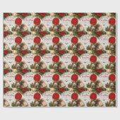 Papier Cadeau Thème de Noël ping pong (Plat)