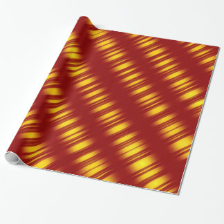 Papier Cadeau Thème de Noël Wavy Motif Or & rouge