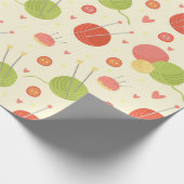 Papier Cadeau Thème de tricot (Coin)