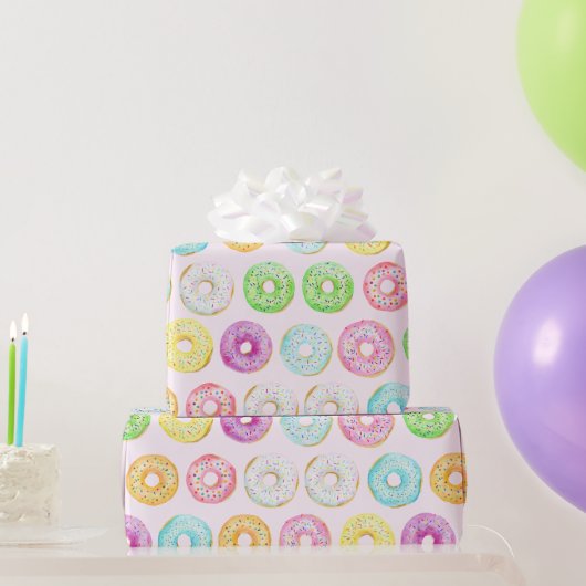 Papier Cadeau Thème Donut Moderne Coloré Mignon (Cadeaux de fête)