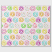 Papier Cadeau Thème Donut Moderne Coloré Mignon (Plat)