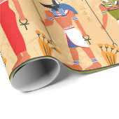 Papier Cadeau Thème Égypte (Coin rond)