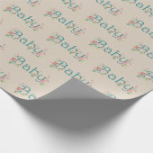 Papier Cadeau Thème Forêt Whimsical avec Baby shower Champignons (Coin)