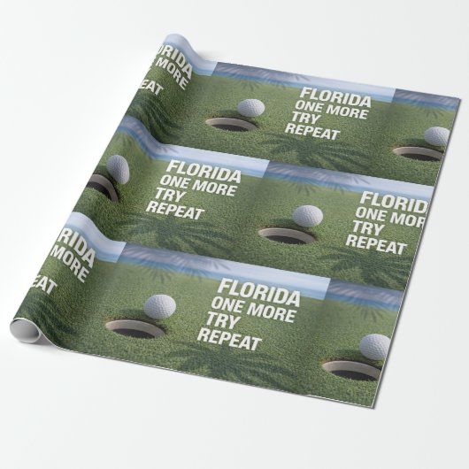 Papier Cadeau Thème Golf Floride (Déroulé)