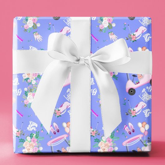 Papier Cadeau Thème Golf Mariage Mariage Douche Modèle Sans Cout