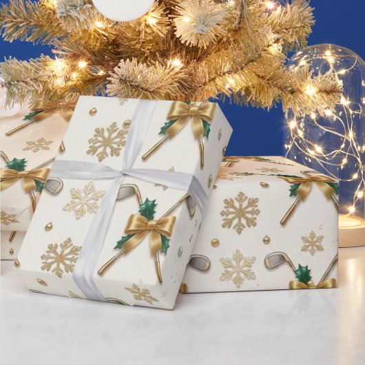 Papier Cadeau Thème Golf Noël (Vacances)
