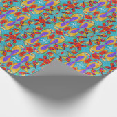 Papier Cadeau Thème Inséparable Peint mosaïque Carreaux personna (Coin)