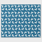 Papier Cadeau Thème Labrador - Baby shower de chien Blue Lab (Plat)
