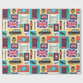 Papier Cadeau Thème Londres (Plat)