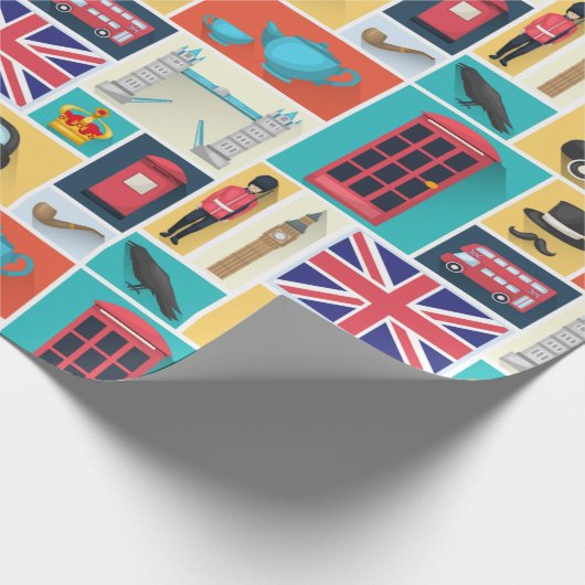 Papier Cadeau Thème Londres (Coin)