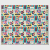 Papier Cadeau Thème Londres (Plat)
