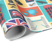 Papier Cadeau Thème Londres (Coin rond)