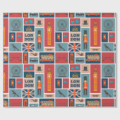 Papier Cadeau Thème Londres (Plat)