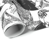 Papier Cadeau Thème Mariage de Speakeasy Roaring 20's (Coin rond)