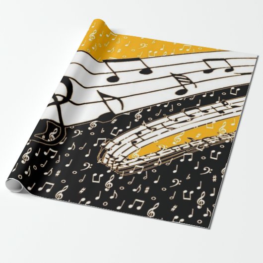 Papier Cadeau thème musical Gold (Déroulé)